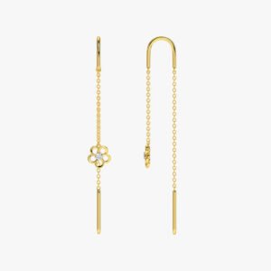 Beebeecraft Gold Plated Threader Earrings